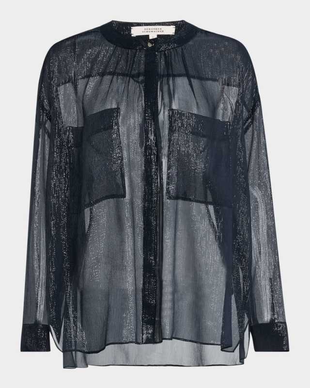 Shimmering Shine Metallic Georgette Blouse